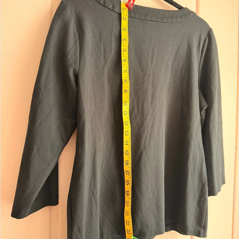 Talbots Black Button-Down Women's Shirt - Picture 4 of 5